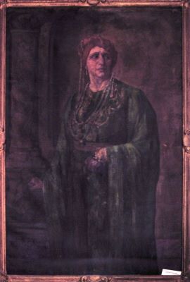 pictură de șevalet - Cuțescu-Storck, Cecilia; Constanța Demetriade în Doamna Clara din „Vlaicu Vodă” de Alexandru Davila