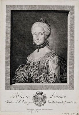 gravură - Trattner, Johann Thomas; (EX.); Arhiducesa Maria Luisa, Infantă de Spania