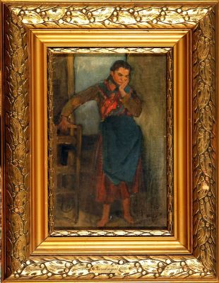 pictură de șevalet - Koroknai, Otto; Fată tristă