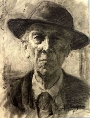 desen - Schweitzer-Cumpăna, Rudolf; Portret (Autoportret)