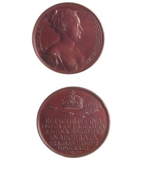 Medalie dedicată încoronării Elisabetei Christina ca regină a Boemiei