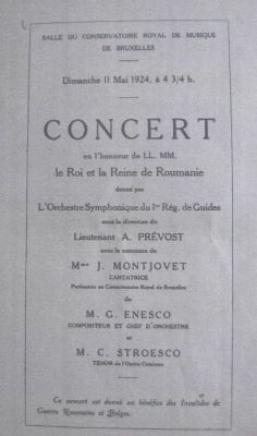 program muzical; Concert Bruxelles 1924