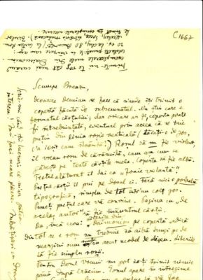 scrisoare - Blaga, Lucian; Blaga îi scrie lui Breazu despre coperta la „Daimonion” și despre alte proiecte literare pentru „Gândirea” și „Darul vremii”
