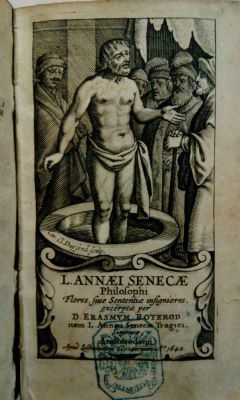 carte veche - Lucius Annaeus Seneca, autor; Erasmus din Rotterdam, prefațator; L. Annaei Senecae philosophi flores, sive sententiae insigniores