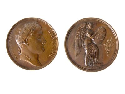 Medalie dedicată victoriilor de la Marengo (1800) și Friedland (1807)