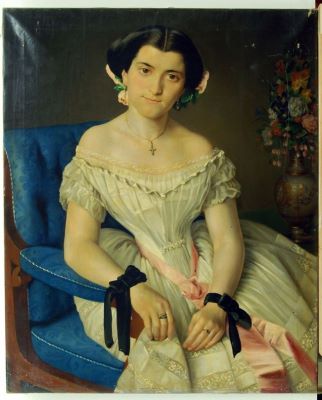 pictură - Sockl Theodor; Portretul Alexandrinei Manu