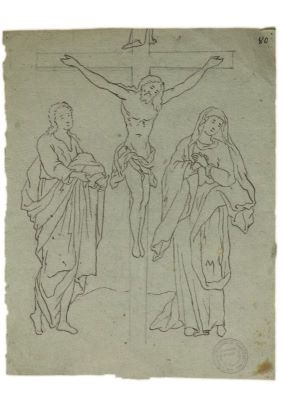 desen - Tattarescu, Gheorghe; Isus pe cruce (față/verso)