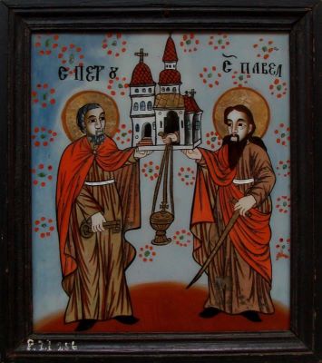 icoană - Ioan Pop de la Făgăraș; Apostolii Petru și Pavel