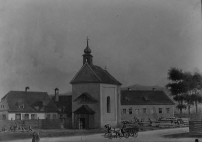 clișeu - Emil Fischer; Reproducere fotografică după o acuarelă de Johann Bobel din Sibiu.