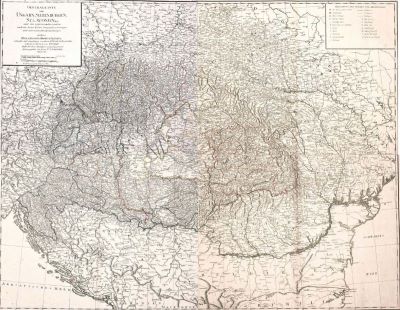 hartă - Joseph Wussin și Anton von Wenzely; Joseph Wussin și Anton von Wenzely, Ungaria, Transilvania, Sclavonia, Viena, 1790 (ed. Joseph Philipp Schalbacher, Viena, 1800).