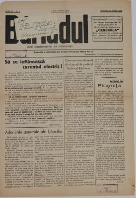 ziar; Bârladul; an III, nr. 9, 22 aprilie 1934