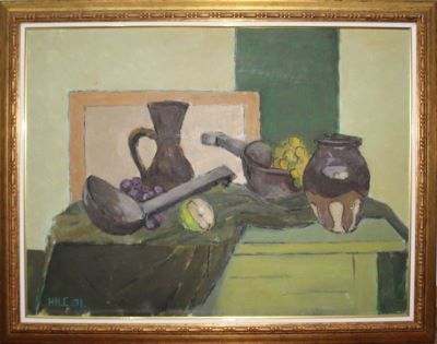 pictură de șevalet - Catargi, Henri H.; Natură statică (Natură statică cu struguri)