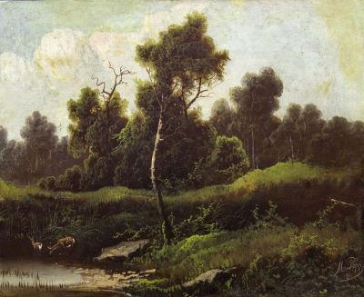 pictură de șevalet - Popp, Mișu; Pădure