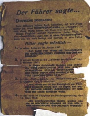 manifest - Uniunea Sovietică; Der Fuhrer sagte…