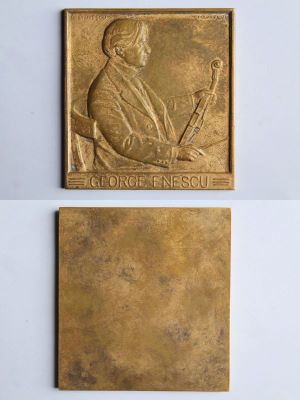 plachetă; George Enescu - 1946