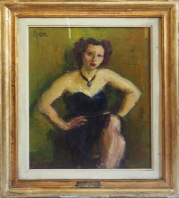 pictură de șevalet - Iser, Iosif; Medalionul albastru