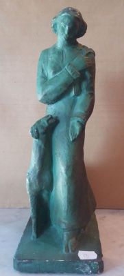 sculptură - Kobizeva, Claudia; Fată cu capra
