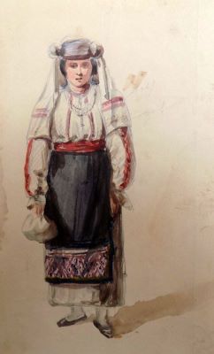 desen - Szathmári, Carol Popp de; Port național din Vâlcea
