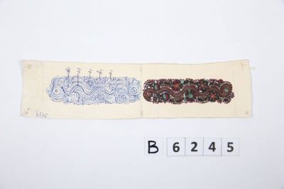 model de broderie - Achim Tănase; ”Brață” de mijloc pieptar femeiesc național