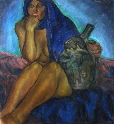 pictură de șevalet - Ionescu-Sin, Gheorghe; Nud cu idol