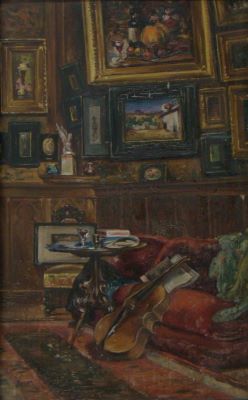 pictură de șevalet - Aman, Theodor; Atelierul artistului