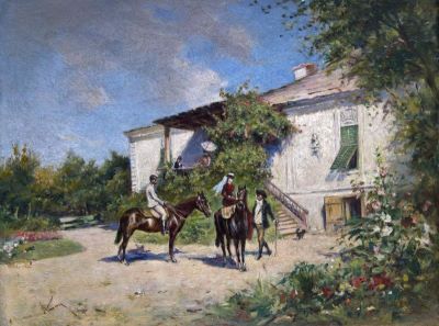 pictură de șevalet - Aman, Theodor; Călăreți