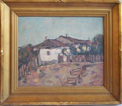 pictură de șevalet - Dărăscu, Nicolae; Case vechi la Tulcea