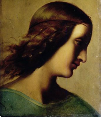 pictură - Tattarescu, Gheorghe; Cap de madonă