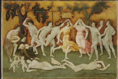 panou - Cavalletto, Giovanni Battista; Alegoria I (a purtat și numele Păgânismul și Ursita Bună)
