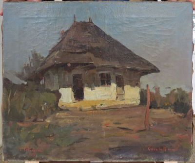 pictură de șevalet - Petrașcu, Gheorghe; Casă la Nicorești