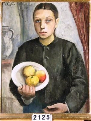 pictură de șevalet - Csáki-Kopony, Grete; Fată din Cisnădioara