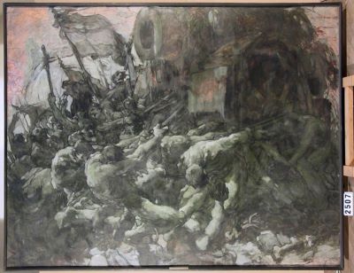 pictură de șevalet - Popp, Aurel; Dacă omul vrea să piară