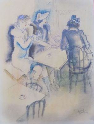 desen - Jiquidi, Aurel; Cafenea