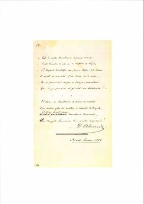 manuscris - Alecsandri, Vasile; Dumbrava Roșie