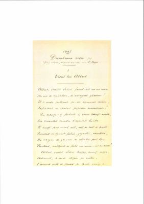 manuscris - Alecsandri, Vasile; Dumbrava Roșie