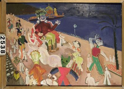 pictură de șevalet - Bălăcescu-Demetriade, Lucia; Carnaval la Nisa