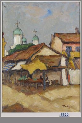 pictură de șevalet - Tonitza, Nicolae; Cafeneaua mică la Mangalia