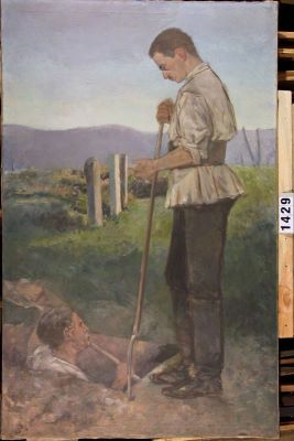 pictură de șevalet - Albrich, Michael; Săpători de morminte
