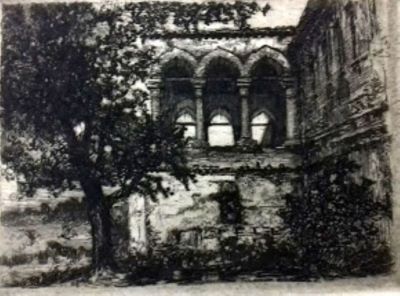 gravură - Canisius, Richard; Ruine la Comana