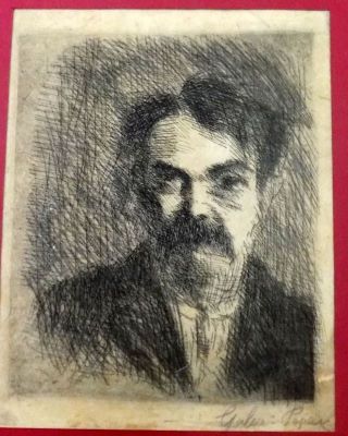 gravură - Popescu, Gabriel; Cap de expresie