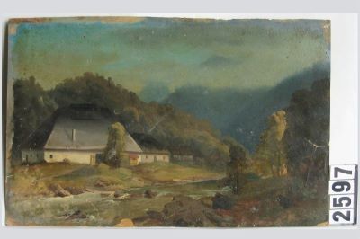 pictură de șevalet - Glatz, Theodor; Glăjăria veche de la Avrig