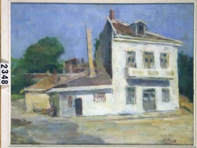 pictură de șevalet - Ciupe, Aurel; Casă de la Tulcea