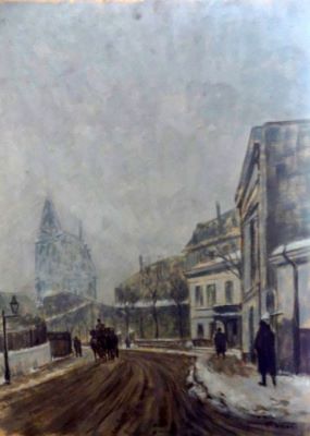 pictură de șevalet - Visconte, Henri; Str(ada) Bărăției