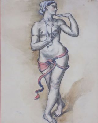 desen - Ressu, Camil; Nud – Odaliscă