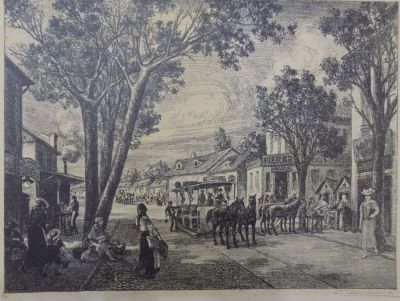 gravură - Poitevin-Skeleti, Alexandru; Roata lumii din ciclul „București pitoresc”