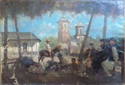 pictură de șevalet - Henția, Sava; Mânăstirea Brebu