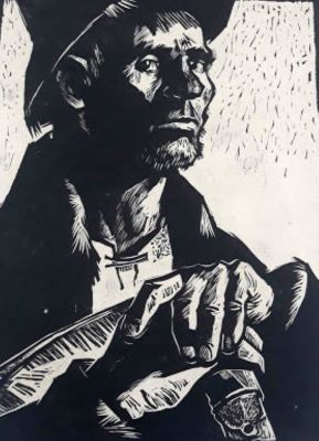 grafică de șevalet - Ivancenco, Gheorghe; Cap țăran