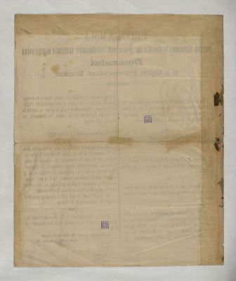 Document redactat în Cabinetul ministrului de interne Mihail Kogălniceanu; Anunț al ministrului de interne M. Kogălniceanu privind serbarea națională din 24 ianuarie 1865, reprezentând alegerea ca domn al lui Alexandru Ioan Cuza și a unirii Principatelor Române