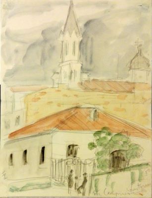 acuarelă - Pallady, Theodor; Peisaj