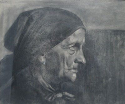 desen - Storck, Frederic; Cap de bătrână